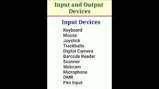 Computer input devices keyboard mouse OMR SCANNER joystick #gk #computer #shorts #knowledge #fullfor