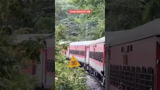 With great magical LHB track sound a train passing through the deep forest of Braganza Ghat