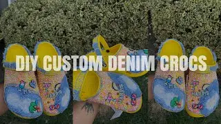 DIY CUSTOM BLING DENIM CROCS