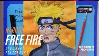 Free Fire Naruto Tutorial Painting 🤩/ Naruto Anime Art/ SimmuArt Playground 