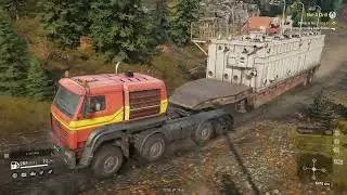 Snowrunner. Not a Drill. Construction Rig Semi-Trailer Deliver To the The Drilling Sites. Full Video