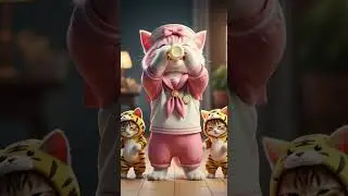 Cat Dance ❤️| Cute kitten Watch this adorable move #ai #cat #kitten