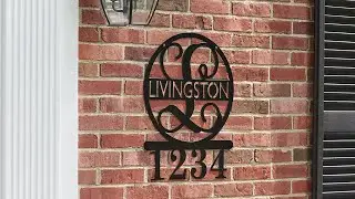 Back40-Designs | Monogram & Name Metal Address Sign