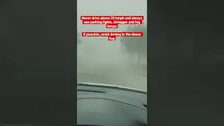 Driving in zero visibility fog 😶&zwj;🌫️ #shorts