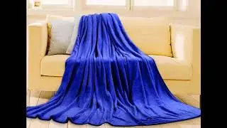Balichun Luxury 330 GSM Fleece Blanket Super Soft Warm Fuzzy Lightweight 90x90