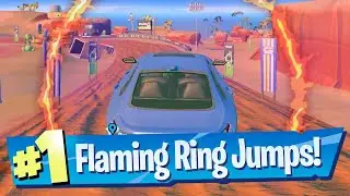 Fortnite - Season Quest - Jump Through Flaming Rings In A Vehicle