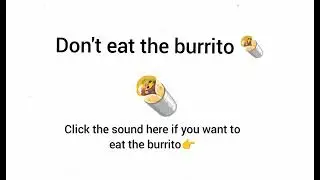 Don't eat the burrito 🌯