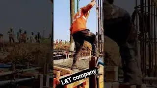 L&T company concreting work