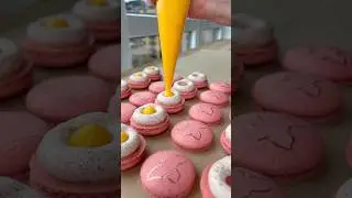 Strawberry Lemon Tea Macarons 🍓 🍋