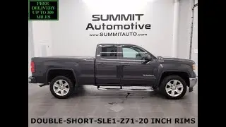 2014 GMC SIERRA 1500 DOUBLE CAB SHORTBOX SLE Z71 IRIDIUM METALLIC WALK AROUND REVIEW 11261A SOLD!