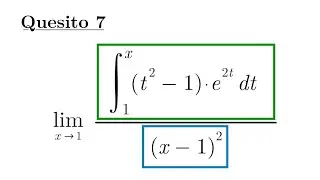 Maturità 2023 - Matematica Prova Suppletiva - Quesito 7 (Limite & Funzione Integrale)