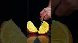 Satisfying Crystal Orange Slice 🍊 | Ultra Realistic 8K ASMR💗‼️