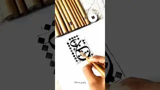 Writing letter AIN in Arabic calligraphy thuluth easy way for beginners | join IBDA&Agrave; 👇