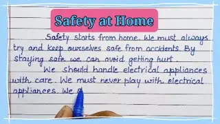 Safety at Home Paragraph writing in English | #homesafety #safety #safetyathome 
