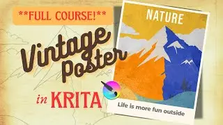 🎨 CREATE A VINTAGE POSTER IN KRITA &ndash; Step-by-Step Tutorial (FULL COURSE)