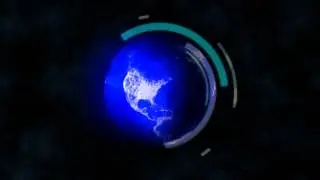 Earth zoom and rotation effect