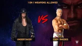 Undertaker vs Cody Rhodes &ndash; 1 on 1 Weapons Allowed (WWE 2K25) 🔥