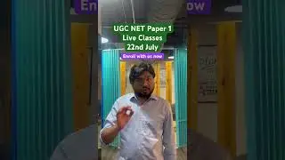Live Classes for UGC NET Paper 1 starting 22nd July. Enroll with us now. #ugcnet #ugcnetpaper1