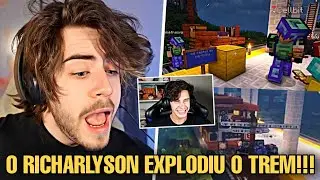 CELLBIT PAC e MIKE QUEBRA com RICHARLYSON BATENDO o TREM no QSMP MINECRAFT