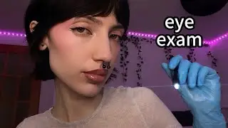 Quick Eye Exam / Follow my Instructions ASMR (lights, visuals, mouth sounds&hellip;)