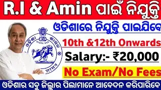 Odisha R.I & Amin Recruitment 2022//Odisha Government Jobs//Odisha Job Updates//new job vacancy 2022