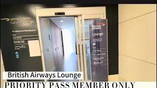 Using my Priority Pass @ British Airways lounge in Newark New Jersey international airport