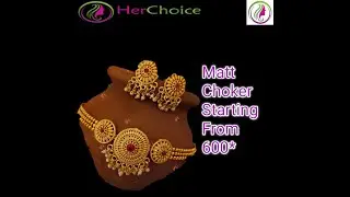 Latest Matt Choker Necklace Designs #mattchokernecklace #1Gramgoldchoker #herchoiceonlinestore