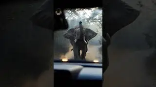 Elephant Charge Caught on Dashcam 🐘 #shorts