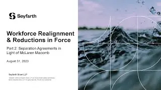 Workforce Realignment and Reductions in Force - Part 2: Separation Agreements in Light of McLaren