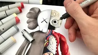 Kaws Dissected Companion - Time Lapse Drawing