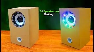 How to make DJ Speaker Box at home Using Cardboard - Making Cardboard DJ Speaker Box - Speaker Box