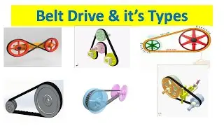 Types of belt drive used in industry and automobile / Type of pulley and belt used in industry