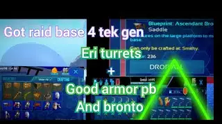 DUO raid Alpha base Got op loot and eri turrets [Ark mobile] PVP