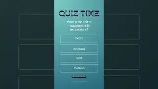 What is the unit of measurement for temperature | Facts | Hacks | Quiz | Science