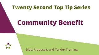 Community benefit - top tip