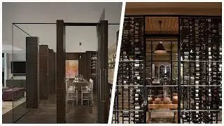 75 Modern Brown Floor Wine Cellar Design Ideas You'll Love 🔴
