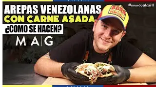 Arepas VENEZOLANAS con CARNE ASADA ¿como se hacen?| MAG🔥