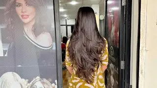 Indian woman long & trending haircut #trending #longhair #haircut #live #youtubelive #youtuber #new 
