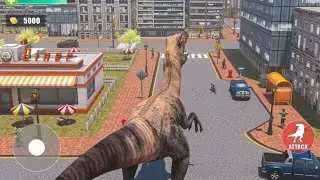 Angry Dinosaur City Attack - Wild Animals Games 🦖