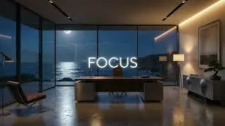 Deep Focus Music for Work  Quiet Luxury Night Office