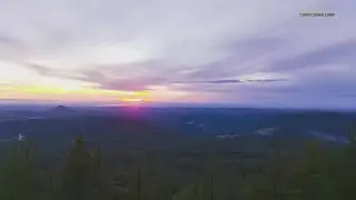 Drone video captures last sunset in California of 2024