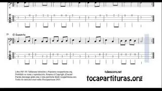 4 of 30 Popurri Mix Tab for Electric Bass Ya lloviendo esta Con mi Martillo