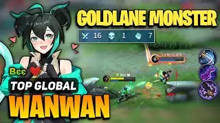 GOLDLANE MONSTER! Wanwan Best Build 2022 [ Top Global Wanwan Gameplay ] Bєє ❤️  - MLBB