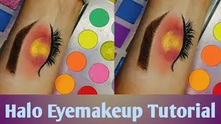 Easy Halo Eyemakeup Tutorial | Halo Eyes Technique | purple Halo Eyemakeup