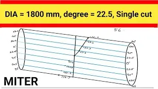 1800 dia miter bend 22 5 degree single cutting