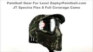 JT Flex 8 Full Coverage Paintball Goggles Camo ZephyrPaintball.com 360 View JT 2030 23087
