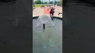 Cute baby enjoying water on hot summer😃 #shorts