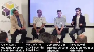 &lsquo;Blockchain 2020&rsquo; Panel (Jon Matonis, Marc Warne, George Hallam, Aleks Nowak), Blockchain Conference