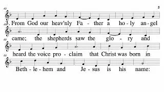 God Rest You Merry, Gentlemen, modern text 5 vs, notated music