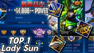 TOP 1 LADY SUN IN CHINA - LADY SUN GAMEPLAY RANKED - BEST BUILD HONOR OF KINGS CHINA